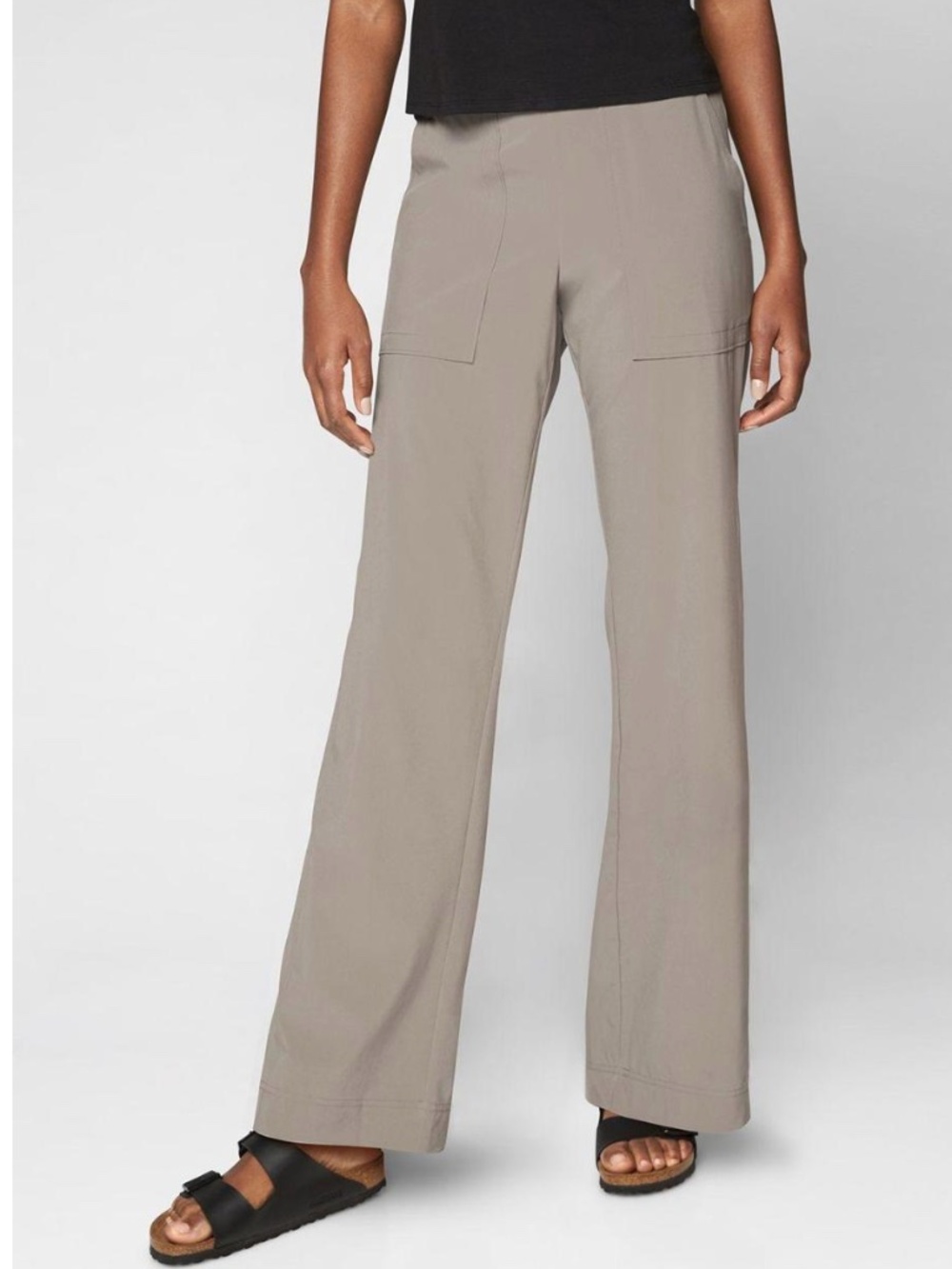 Athleta Chelsea Wide Leg Pant light grey with flaws - 10